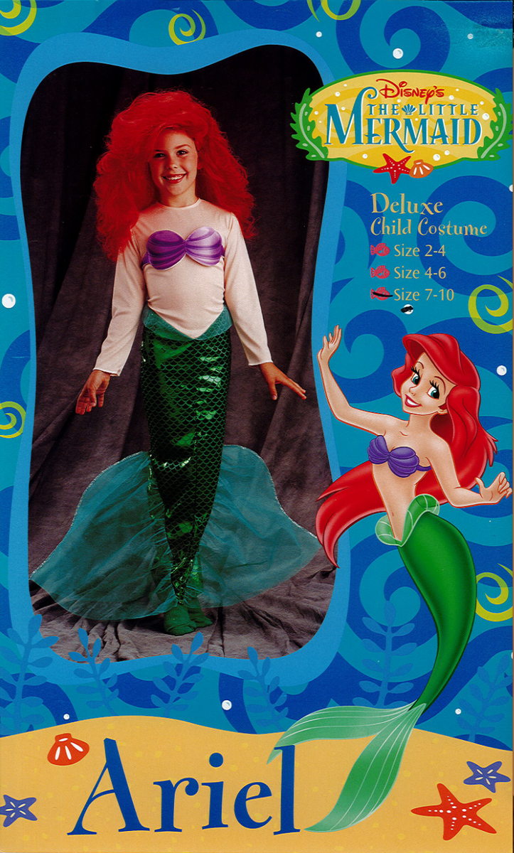VINTAGE 90'S DISNEY LITTLE MERMAID ARIEL DELUXE HALLOWEEN COSTUME
