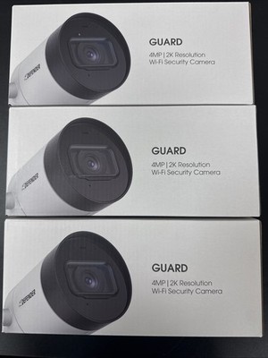 3 Pack Defender Guard Security Camera Outdoor 2K IP Wireless 4MP WiFi -IP4MCB1