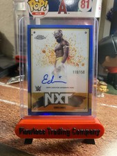 2025 Topps Chrome WWE #NXT-EEF Edris Enofe Blue Prizm SP Auto 118/150