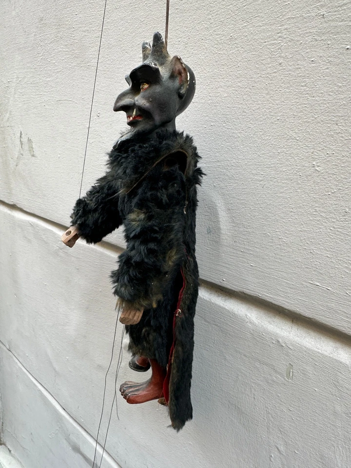 Antique KRAMPUS diavolo devil antico burattino puppe burattino - Изображение 3 из 4
