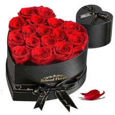 16 Preserved Flowers Rose Birthday Gifts for Women Her 16 Roses Passionate Red