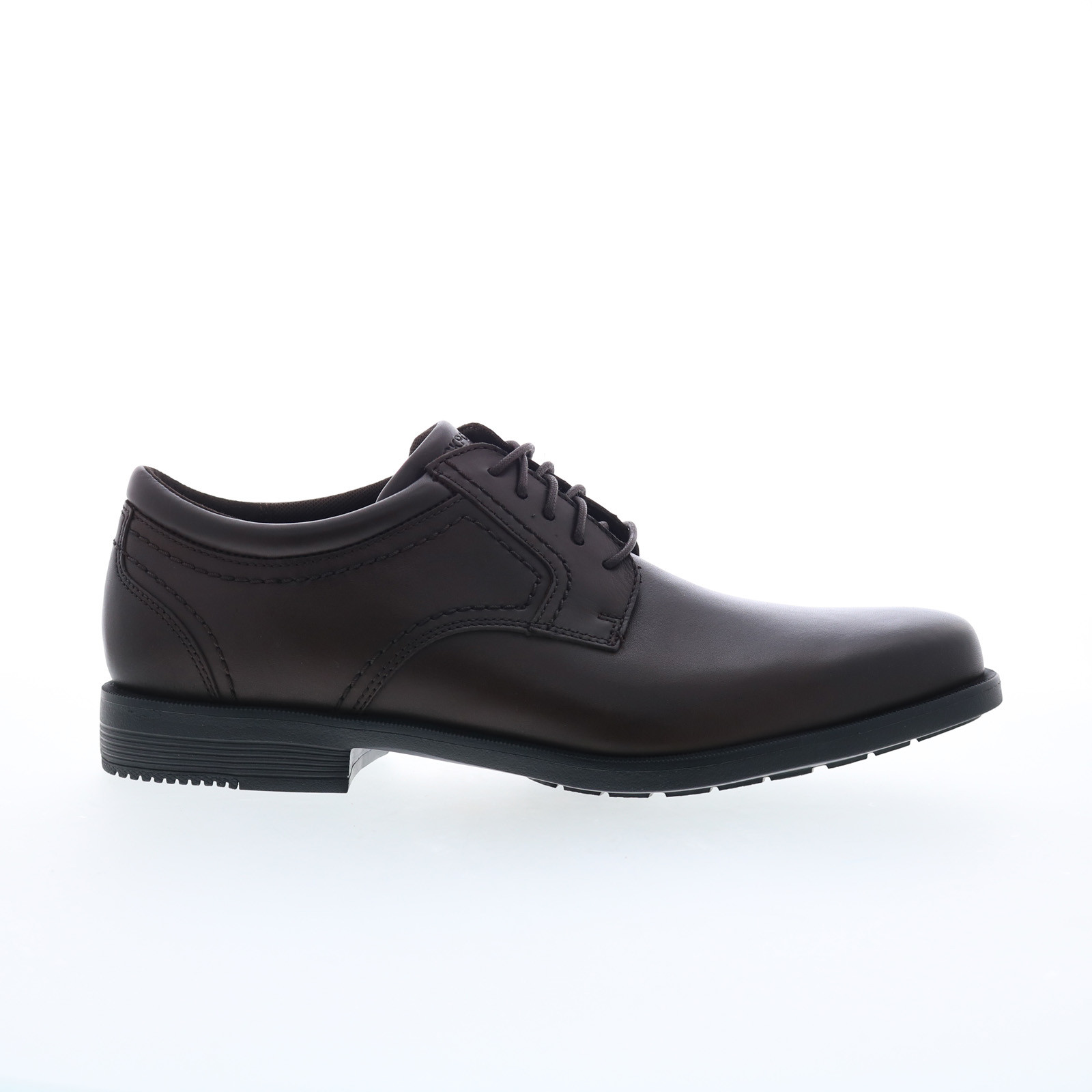 Мужские коричневые оксфорды Rockport Isaac с однотонным носком и шнуровкой на плоской подошве 10.5