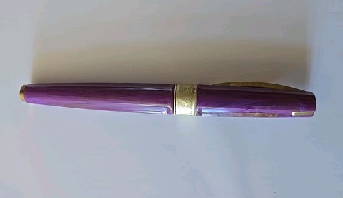 Visconti Mirage My Thos Fountain Penn Magnetic Cap In Purple Fine Nib