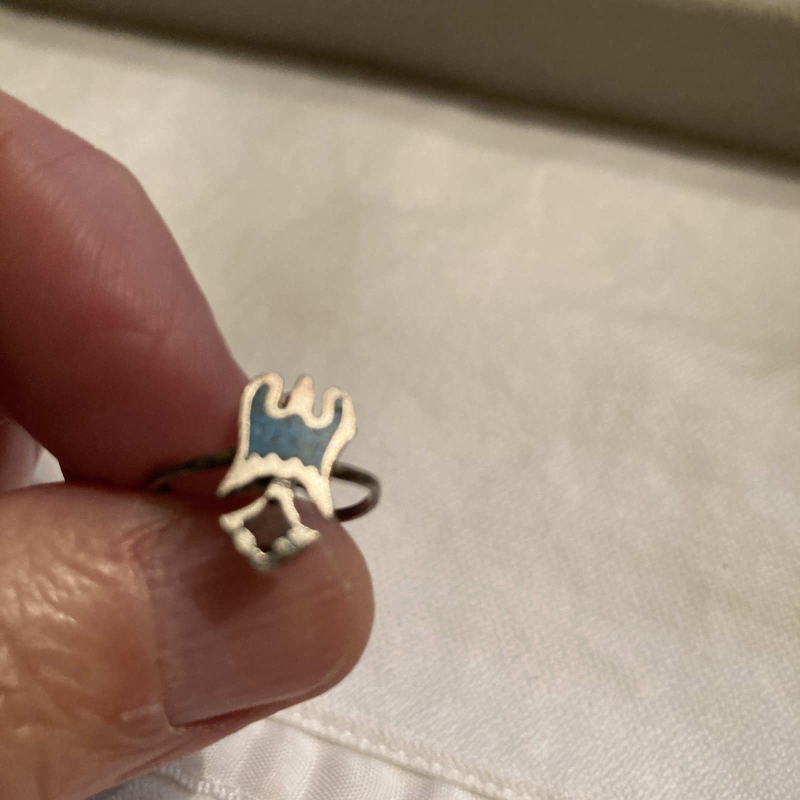 Vintage Native American Phoenix Ring Turquoise Gi… - image 5