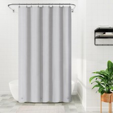 Silver Gray Stall Shower Curtain Liner PEVA Waterproof Plastic 54x78 In