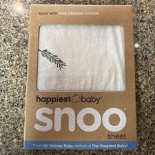 Happiest Baby SNOO Smart Sleeper Fitted Sheet 100 Organic Cotton Ivory Sprig