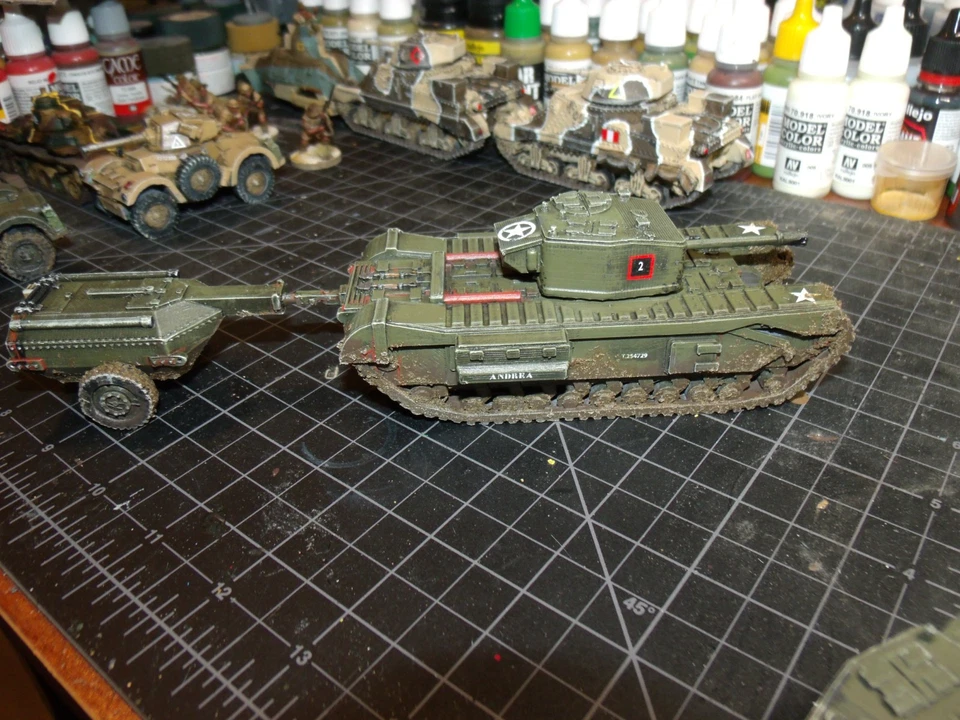 Perno de acción británico de finales de la Segunda Guerra Mundial escala 1/56 28 mm terminado a pedido Foto 2 de 4