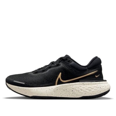NIKE ZOOM X INVINCIBLE RUN FK BLACK GOLD RUNNING SHOES WOMENS SIZE US9 EUR40.5