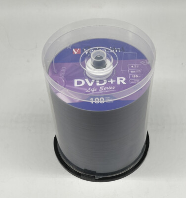 99 VERBATIM 16X DVD+R Life Series Logo 4.7GB Media Disc Spindle 97175