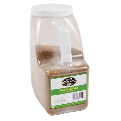 Dried Basil Leaves, 1.75 lb - One 1.75 Pound Container of Bulk Basil Seasonin...