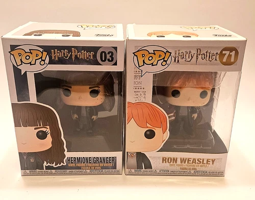Funko Pop! Harry Potter  - Ron Weasley #71 Hermione Granger #03 Lot of 2