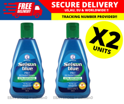 SELSUN BLUE Pro Anti-Dandruff Shampoo Extra Moisturizing 120ML ( X 2 )