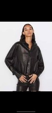 Frame Designer Oversized Leather Shirt