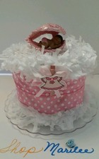 Angel Baby Shower Baptism Diaper Cake Pink Table Decoration Cake Topper FIGURINE