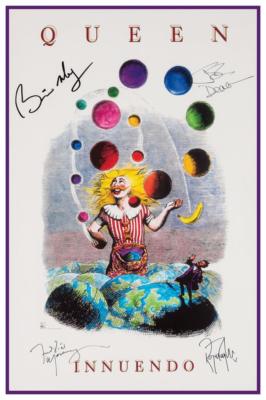 Queen - POSTER - Live Concert - Innuendo signed album promo