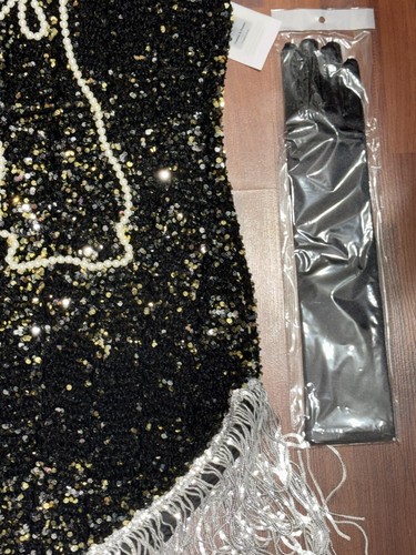 NEU Pixiemain Flapper Kleid Pailletten Medium Halloween Kostüm Party 1920er Jahre - Bild 6 von 7