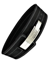 NEW PRO HEAVY DUTY TRAINING WEIGHT LIFTING POWERLIFTING BELT LEVER BUCKLE-SML