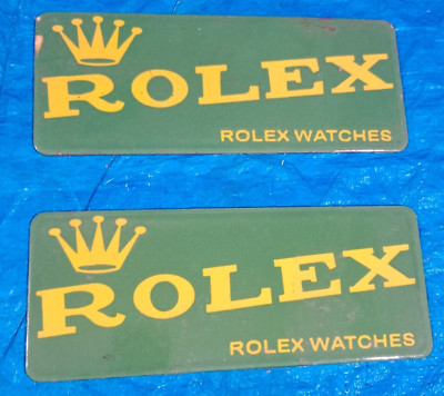 2 Rolex Watches Porcelain Enamel Sign 10 X 4 Inches 1 Sides