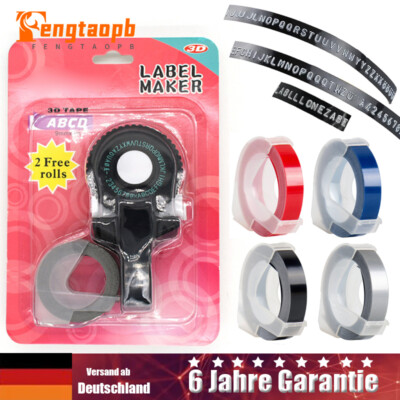 Manuelle DIY Memoking Beschriftungsgerät Prägegerät mit Prägegerät Etiketten DHL