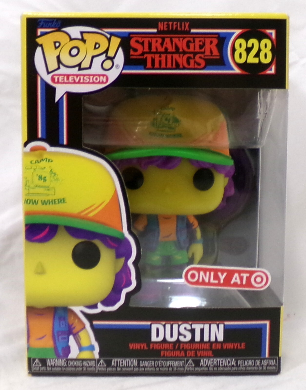 Funko Pop! Television Stranger Things 828 Dustin Blacklight Target Vinyl Figure