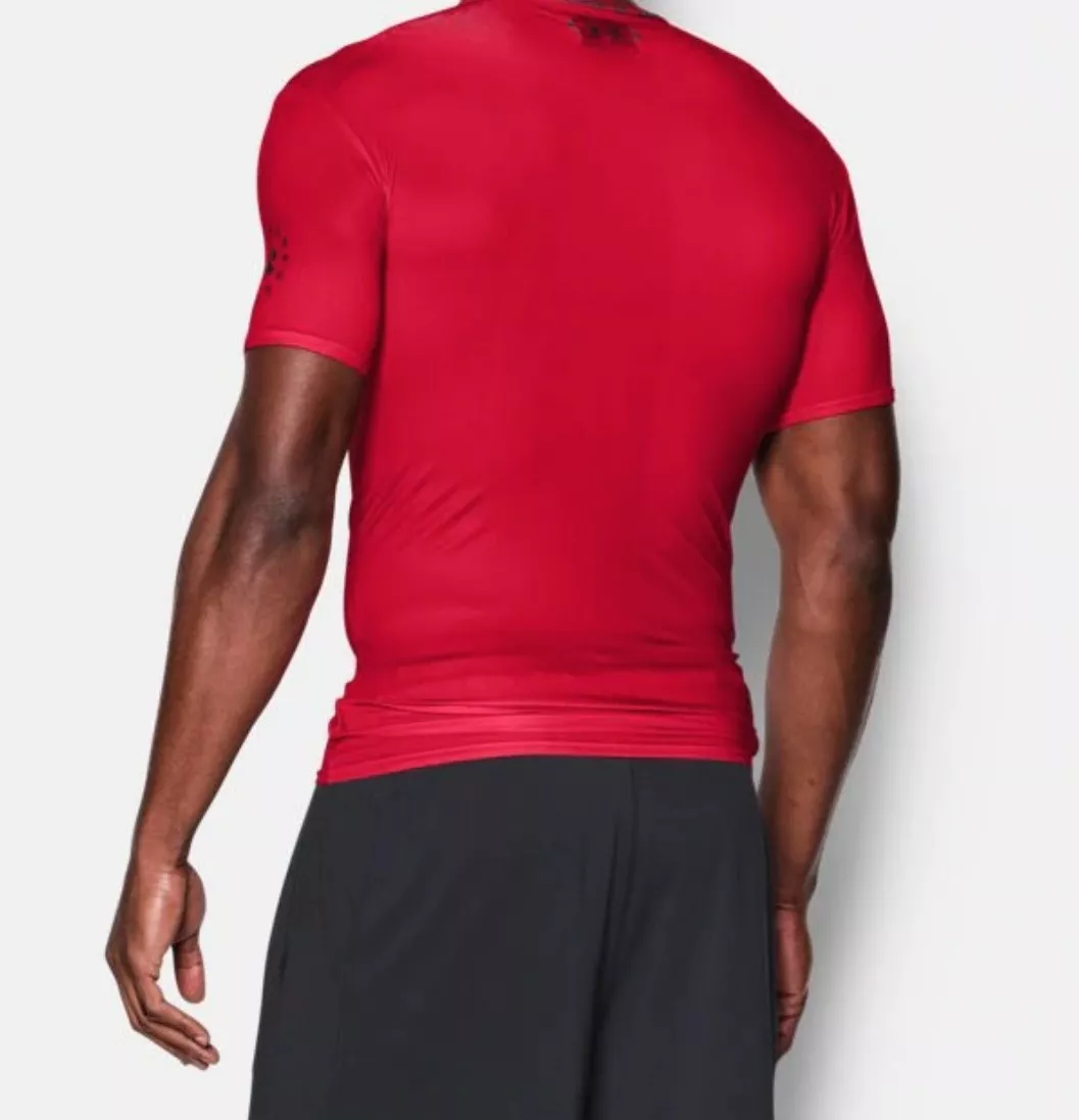 ajuste inquilino Precursor Under Armour Marine USMC Freedom Semper Fidelis Red Compression Shirt | eBay