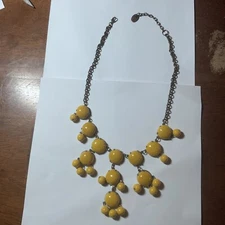 Zad chunky yellow bead necklace