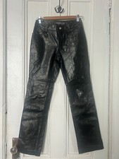 gap vintage black leather pants