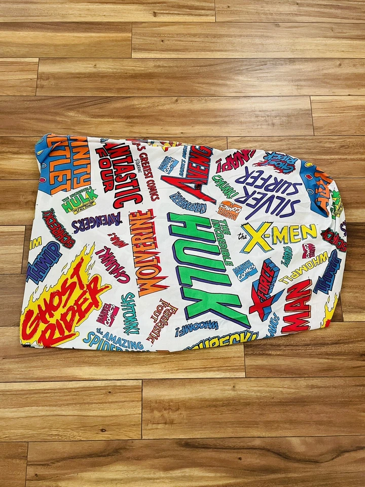 Edredón sábanas ajustables dobles vintage años 90 Marvel Comics AOP 1994 hecho en EE. UU. Foto 2 de 4