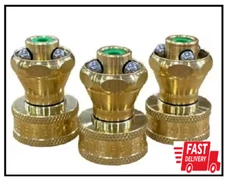 Little Big Shot Super Nozzle Brass Adjustable Twist Water Hose Nozzles (3-Pack)