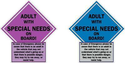 disabled vinyl sticker sign x 2 window decal signs safety aware
