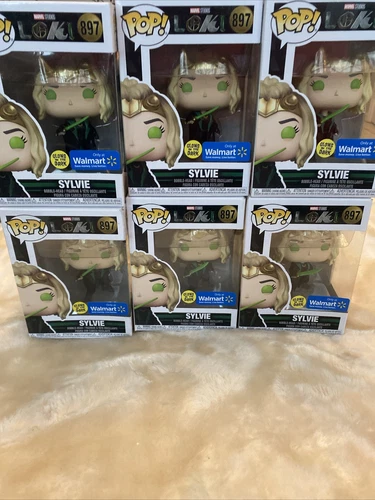 Lot Of 6 Funko POP! Marvel Loki #897 Sylvie Glow in the Dark Walmart Exclusive