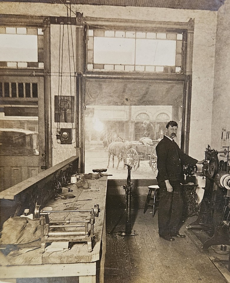 Antique 19th Century Temple City Texas Shoe Store Real Photo E