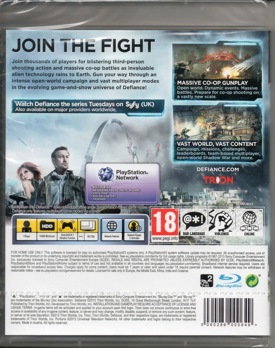 DEFIANCE GAME PS3 ~ NEW / SEALED | eBay