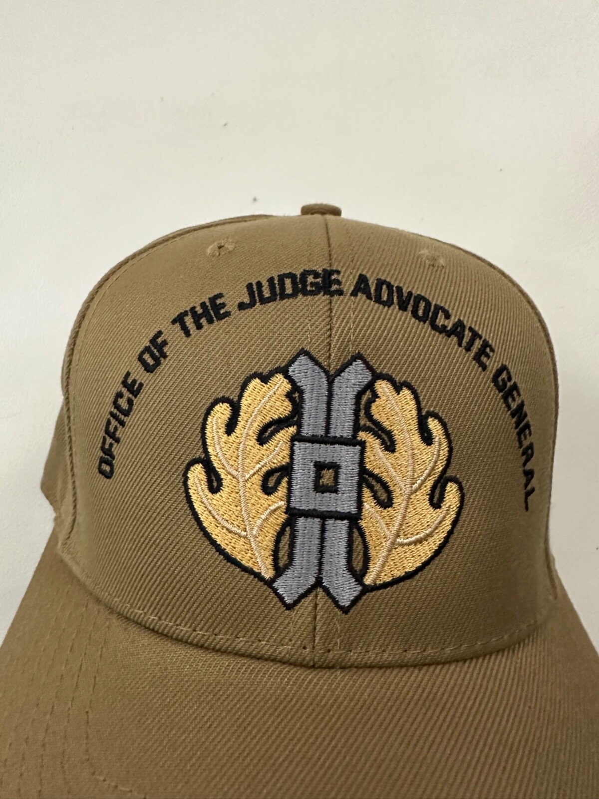 The Corps Office of The Judge Advocate  Logo Beige Baseball Cap Hat One Size