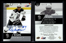 2022-23 Upper Deck CHL Stars AUTO #332 Noah Warren