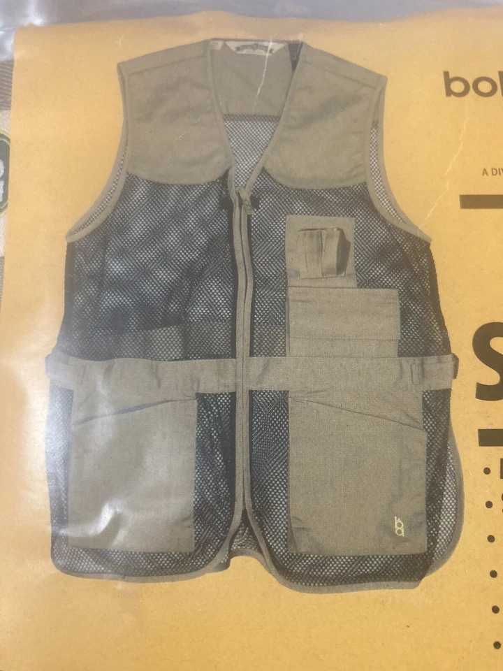 Bob Allen Shooting Vest Mens Medium S/M Brown Canvas Mesh Hunting Mesh Adult - Image 2 of 4