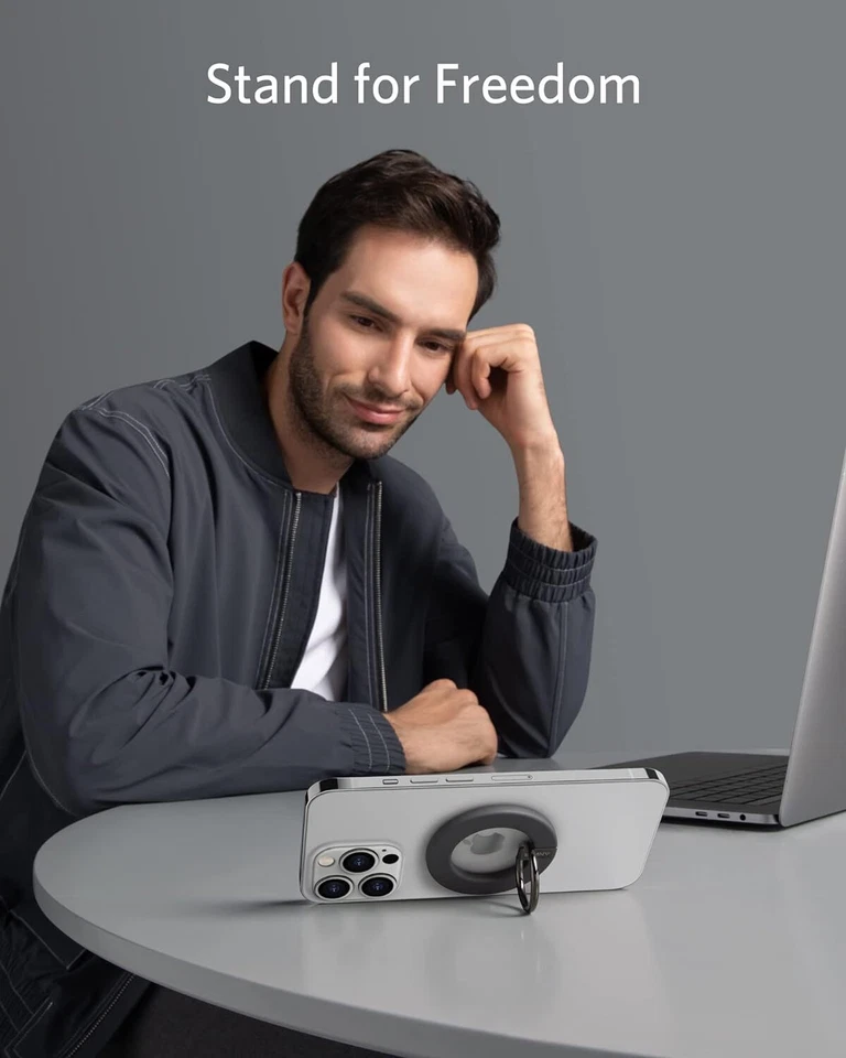 Soporte de anillo de agarre magnético para teléfono Anker soporte ajustable para iPhone 14/13/12 Foto 4 de 4