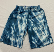 Nike SB Skateboarding Shorts Blue Tie Dye Medium Youth 10-12 Athletic