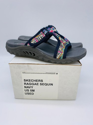 Skechers Women's Sequin T-Strap Slide 