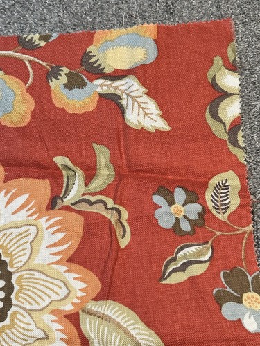 Lot of 2 Duralee Fabric Samples Remnants Azalea Floral Linen **Different Sizes - Picture 16 of 22