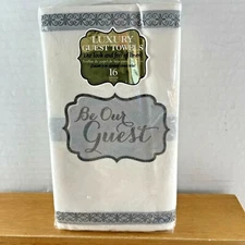 NEW SEALED AMSCAM- BE OUR GUEST-  Paper Guest Towels Napkins 16Ct Made In USA