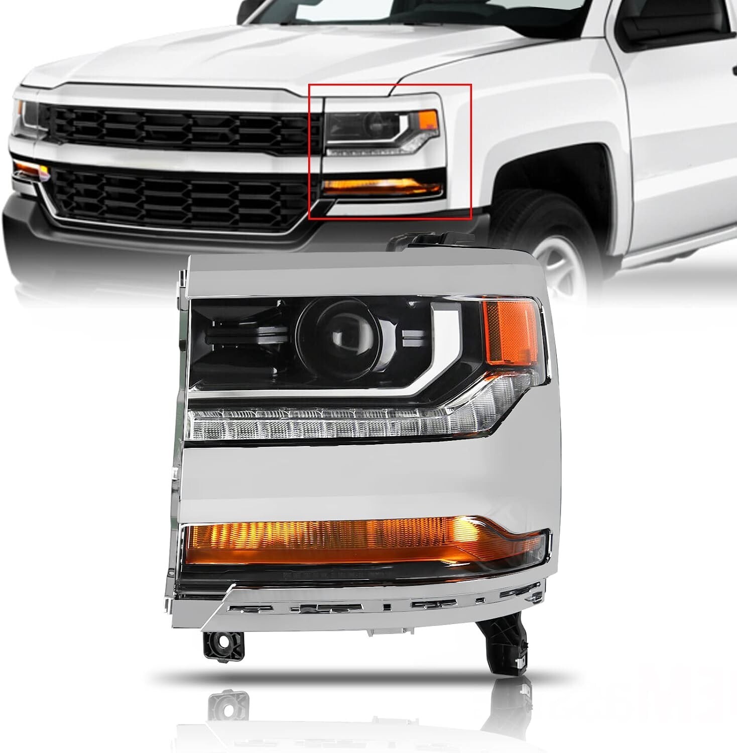 Driver for 20162019 Chevy Silverado 1500 HID/Xenon LED DRL LS/LT/WT
