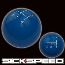 BLUE 4RDL SHIFT KNOB FOR HURST SHORT THROW GEAR SHIFTER SELECTOR 3/8X16 K23