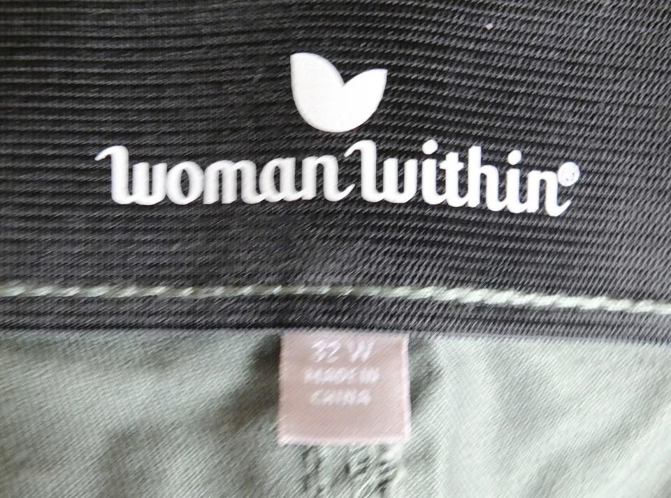 NEW Woman Within Green Plus Size 32W Denim Jeans Stretch Tummy Control Boot Cut - Image 3 of 3