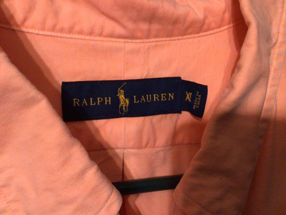 Ralph Louren Lote Manga Larga Abotonada Polo Rosa Naranja y Amarillo XL Foto 2 de 4