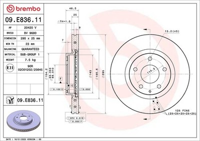 2x 09.E836.11 Brembo Brake Disc for Mazda