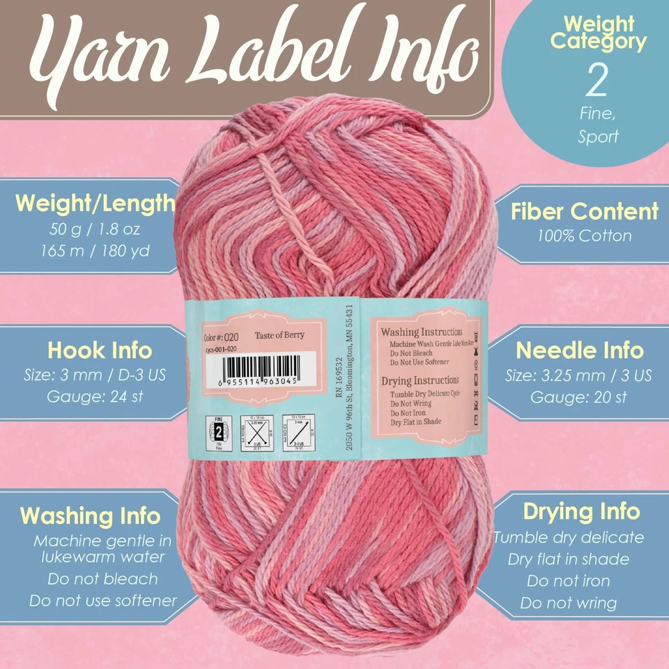 Paquetes de tonos de hilo JubileeYarn Cotton Select Foto 4 de 4