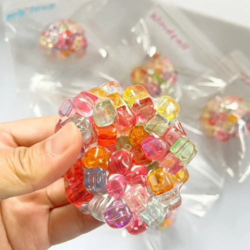Squishy Balls Perline di Ghiaccio Giocattolo Sollievo Stress Super Morbido Sensoriale Fidget Toys - Foto 11 di 29
