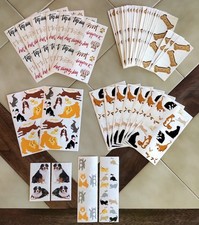 Large Vintage Lot of MRS. GROSSMAN'S Cats  Dogs Stickers including Angus