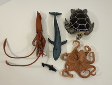 Lot of Sea Creatures Turtle, Giant Octopus Squid, Whale- Safari, Schleich *READ*